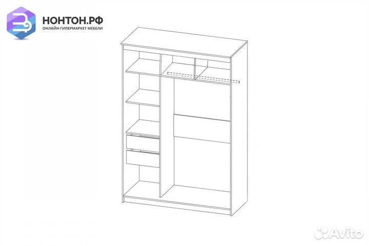 Шкаф-купе Жасмин ясень шимо темный