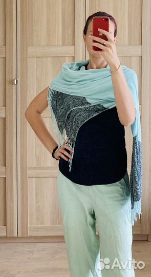 Шарф из Индии шелк+хлопок