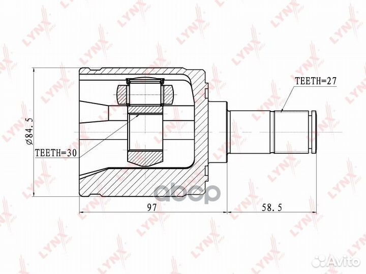 Шрус внутренний перед прав/лев CI3403 lynxauto