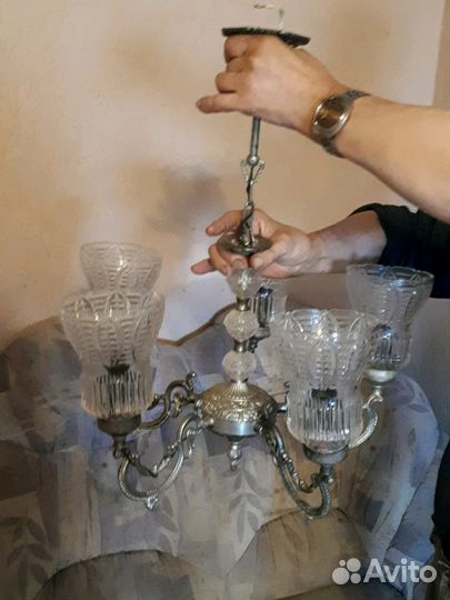 Люстра Раритетная серебро СССР