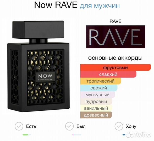 Духи rave now