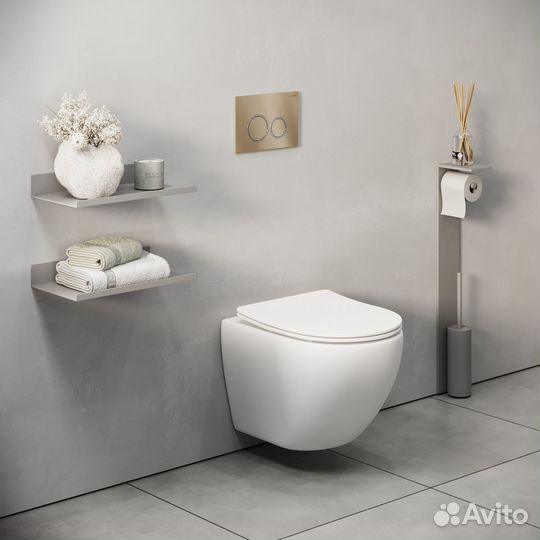 Ком-кт Инст+К-ша Galaxy Золото Мат+Унитаз GR-4455S