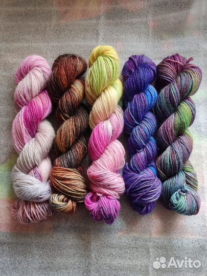 Пряжа ручного окрашивания