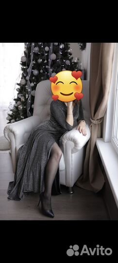 Платье вечернее из люрекса 40-42 размер xs