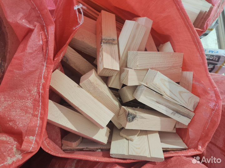 Дрова, обрезки сухой доски, сосна