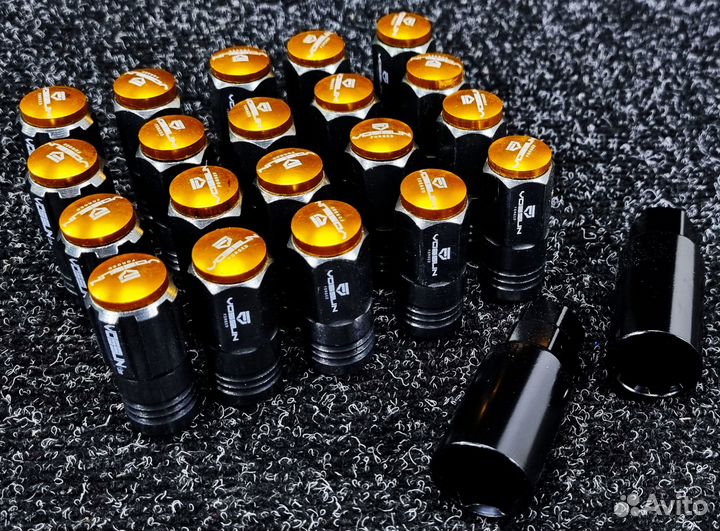 Гайки vossen M14x1.5 (сталь) (Золотой)