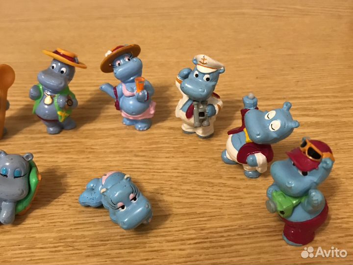 Киндеры 90-х коллекция бегемотиков