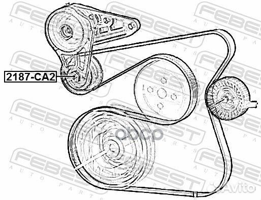 Ролик ford mondeo 07- натяжной 2187CA2 Febest