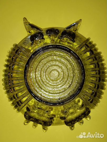 Редкая ваза тарелка Сова