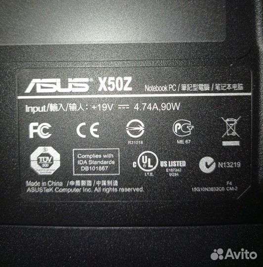 Ноутбук asus x50z на запчасти