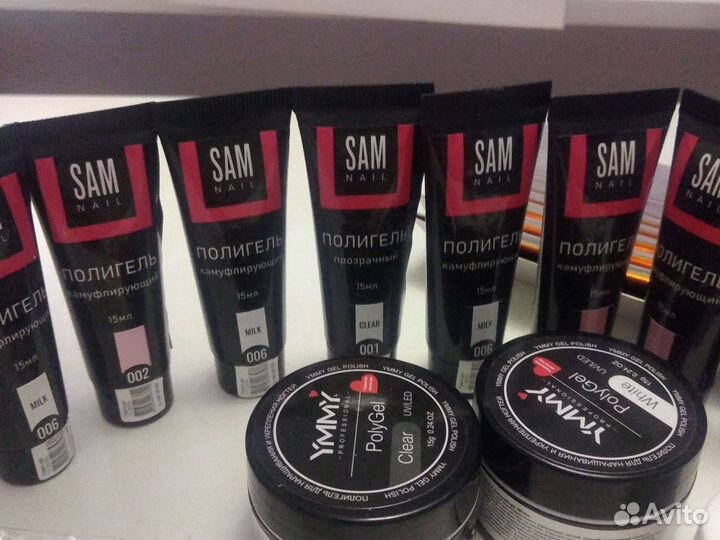Полигель комуфлирующий и прозр. для наращивания
