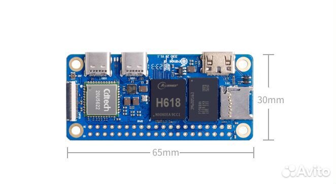 Микрокомпьютер Orange Pi Zero 2W 1Гб, 2Гб, 4Гб