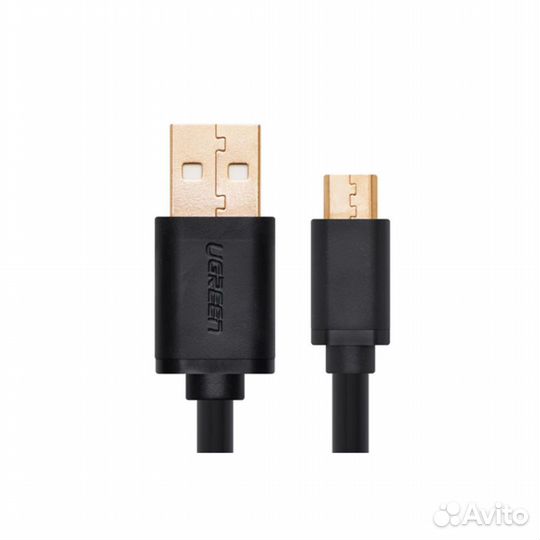 Кабель micro USB-USB позолоченный круглый 0,25 м