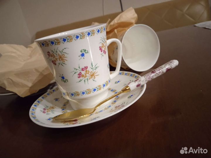 Кофейная или чайная пара лфз СССР костяной фарфор