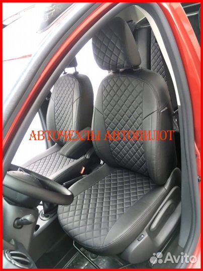 Чехлы Автопилот Renault Sandero 2 из экокожи Ромб