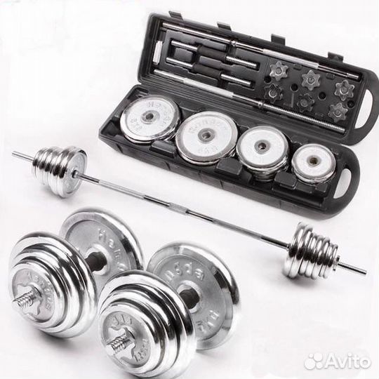 Набора штанга+ гантели 50кг