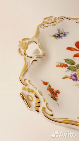 Блюдо фарфор Германия кобальт