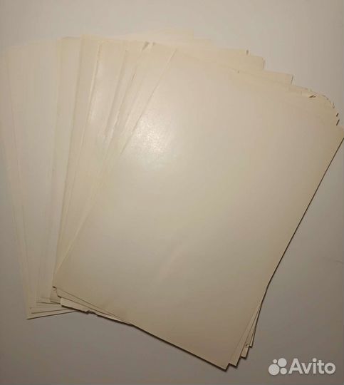 Бумага старинная писчая, мелованная, миллиметровая