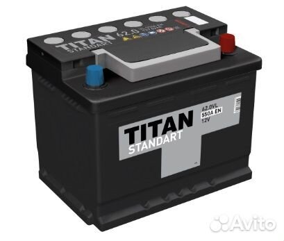 Аккумулятор 62 Ач Titan Standart 550А