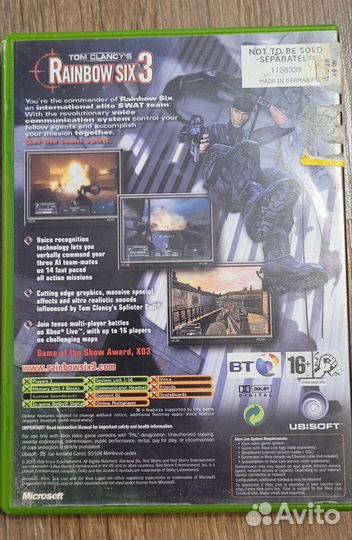 Tom Clancy's Rainbow six 3 Xbox original