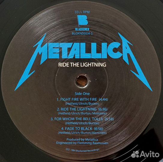 Виниловая пластинка metallica - ride THE lightning