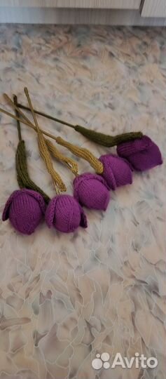 Вязаные цветы