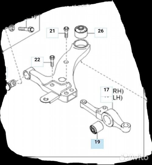 Сайлентблок kia/hyundai vpm5455238000