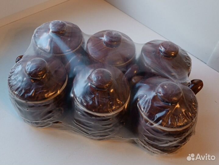 Горшочки для запекания новый набор 6 штук