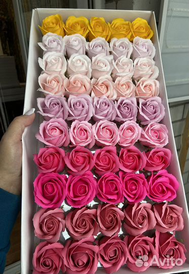 Мыльные розы и другие цвет поштучно или коробкой