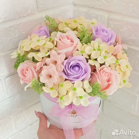 Букет из мыльных роз