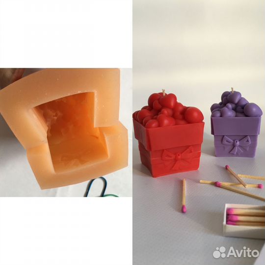 Молд коробки сердец