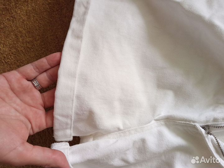 Шорты белые, плотный джинс, Ostin studio, р. 46-48