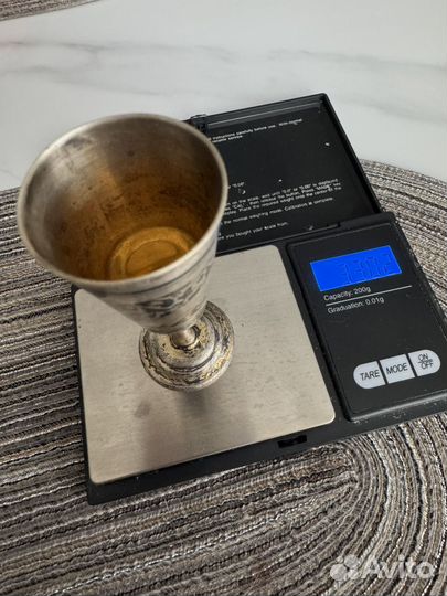 Серебряная рюмка стопка