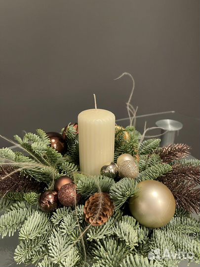 Новогодние композиции из нобилиса