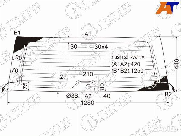 Стекло заднее chery tiggo T11