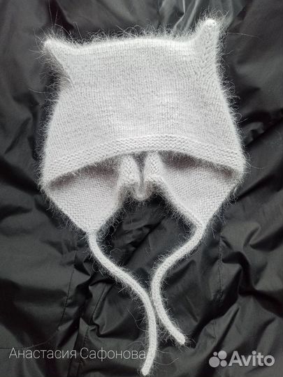 Шапка норковая вязаная