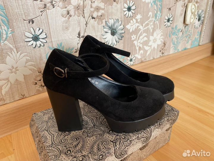 Туфли замшевые