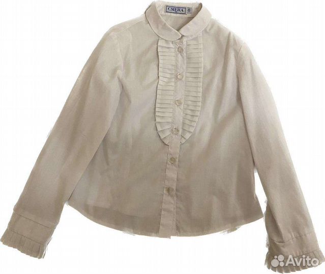 Блузка белая для девочки рост 122
