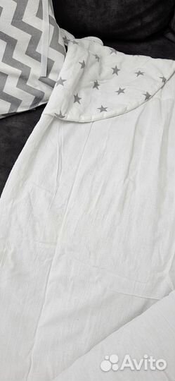 Бортики в детскую кроватку+одеяло + кокон