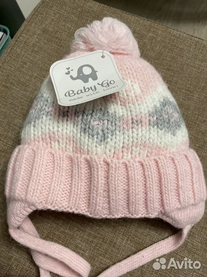 Шапка зимняя для девочки 44 46, розовый