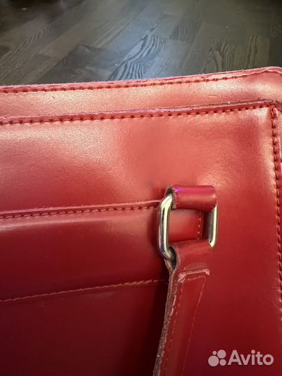 Сумка натуральная кожа красная