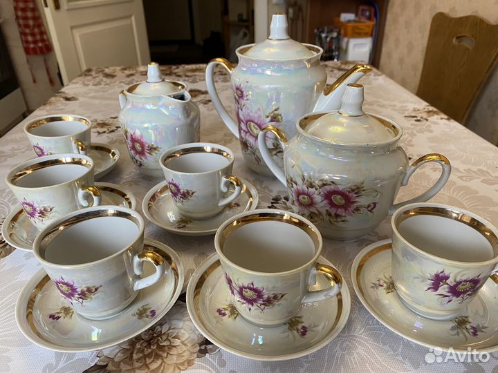 Кофейный сервиз СССР перламутровый