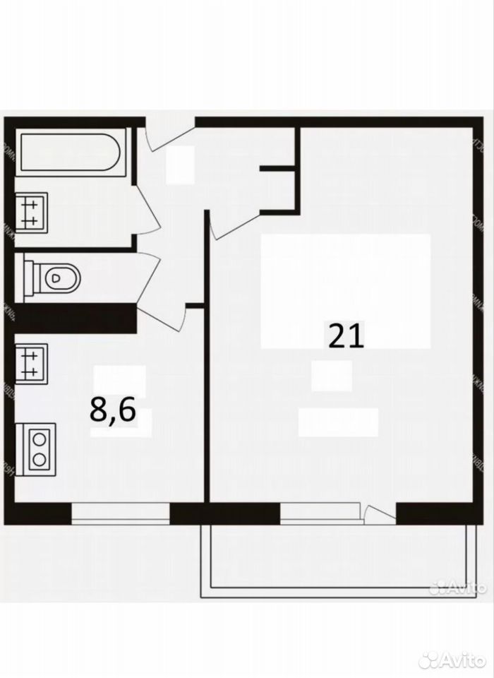 1-комнатная квартира в аренду, Москва, Таллинская ул. 6 — 50 000 ₽/мес
