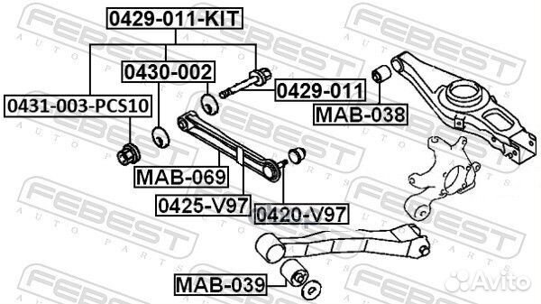 Болт mitsubishi pajero/montero 06- с эксцентрик