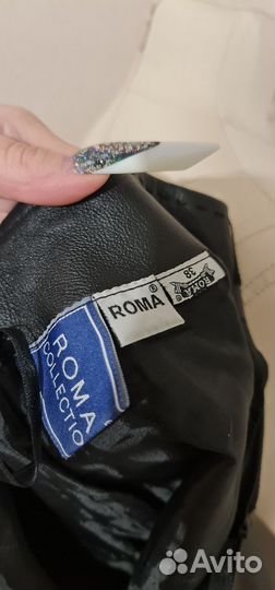 Кожаная юбка карандаш