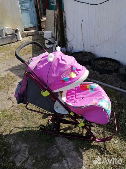 Детские санки коляска ника