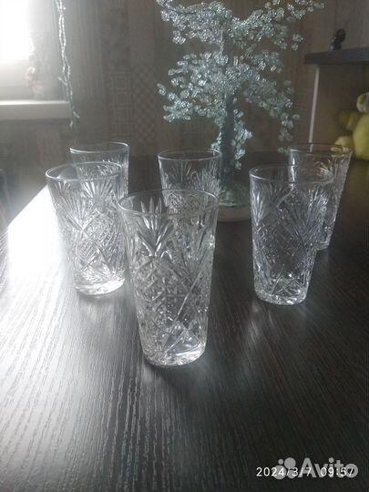 Хрустальные стопки 6 штук