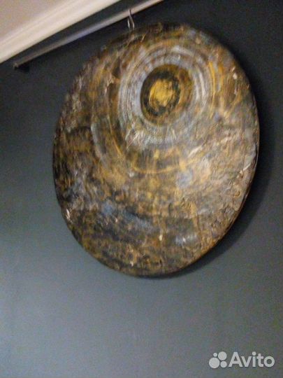 Картина на круге фанеры, d60см