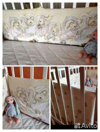 Бортики+/Эргономичный матрасик-кокон-гнездышко