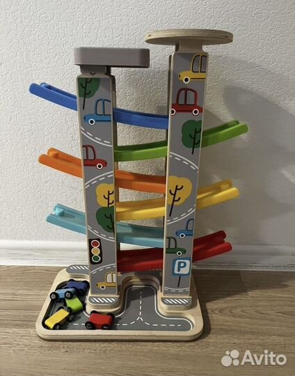 Горка для машин Lucy and Leo деревянная